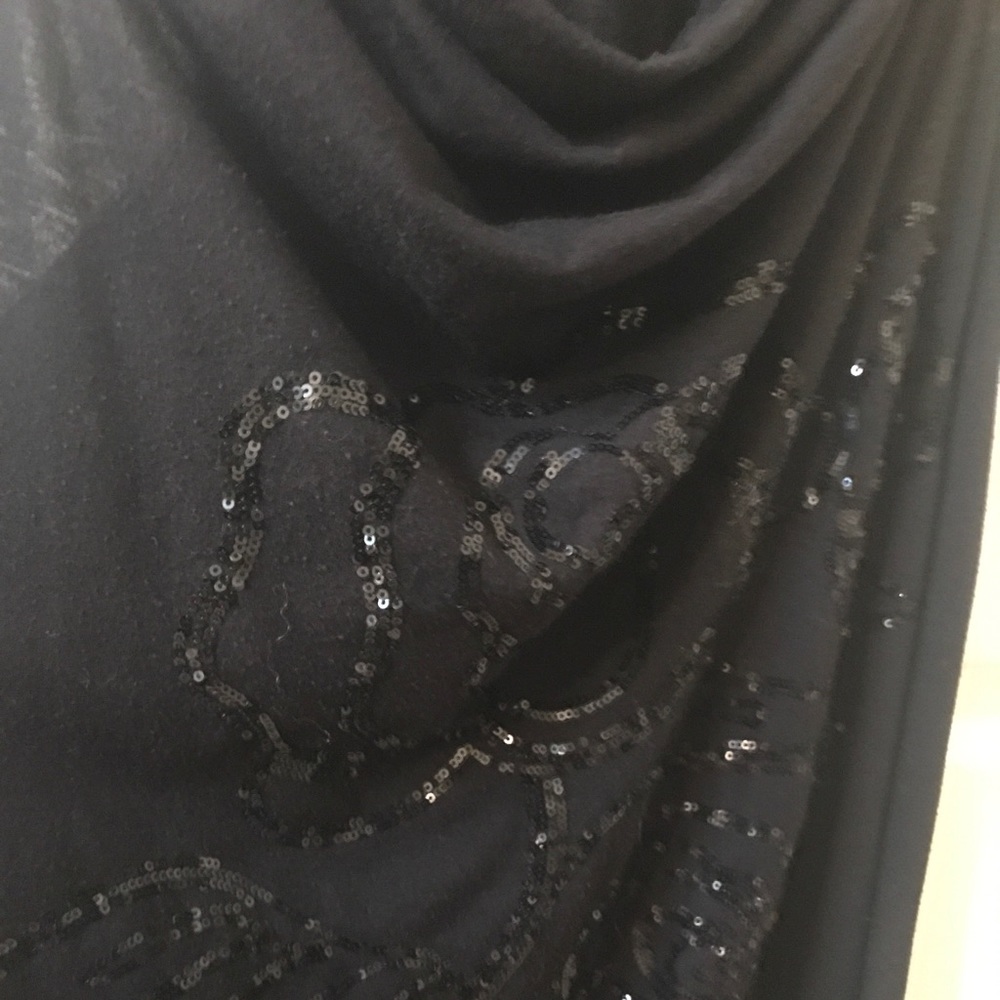 Lane Bryant scoop-tank black with rose sequins